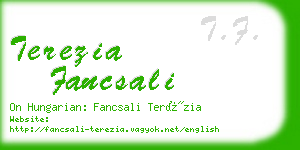 terezia fancsali business card